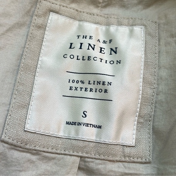 NWOT Abercrombie & Fitch Linen Blend Blazer - Picture 6 of 6